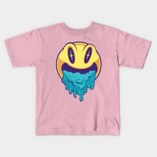 Vomiting Emoticons Smile Mode Kids T-Shirt